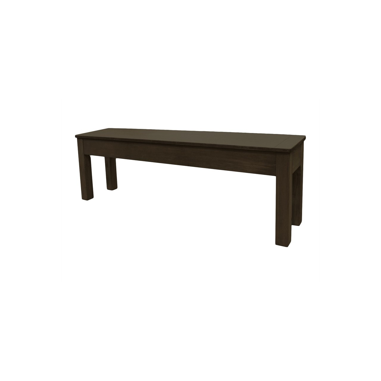 76 Inch Dark Chestnut Bench