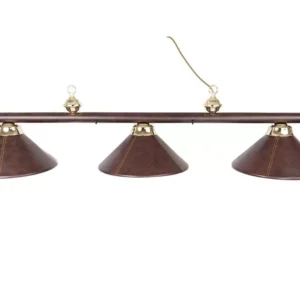 Brown Leather Metal Pool / Billiard Table Light