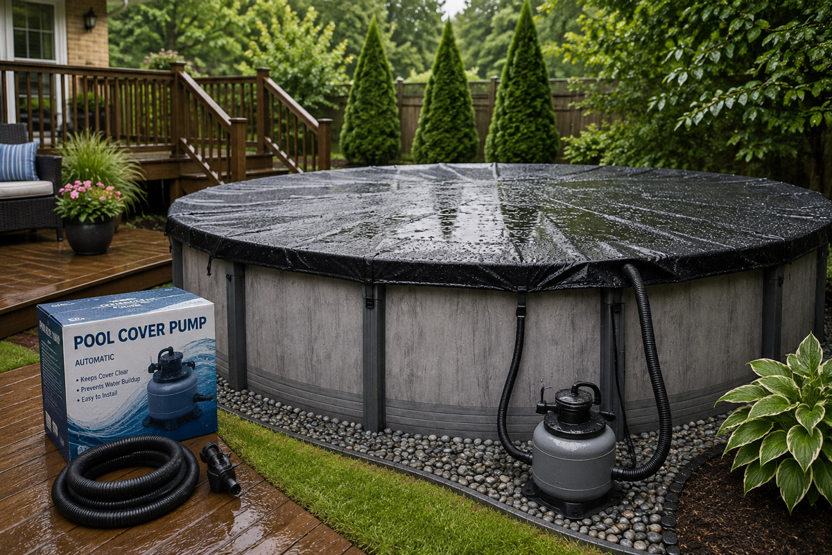 Above-Ground Pool Covers and Cover Pumps for Georgia Weather